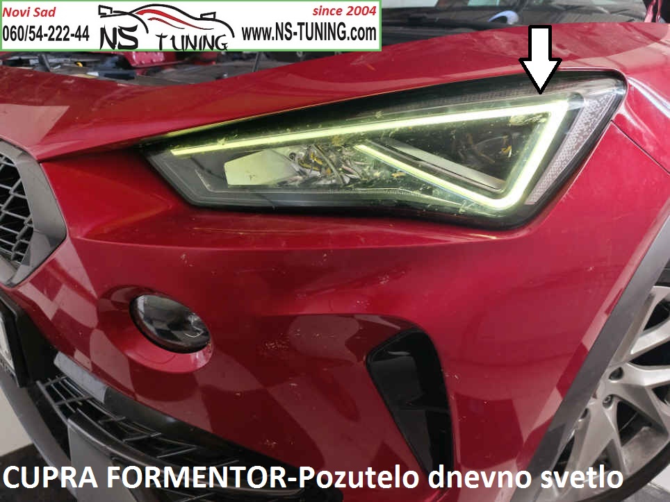 cupra formentor led far dnevno svetlo zuto reparacija farova novi sad ns tuning